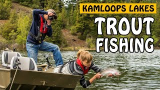 MULTISPECIES LAKE FISHING IN KAMLOOPS BC Brook Trout and Rainbow Trout  Fishing with Rod [upl. by Endo]