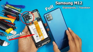 How to Open Samsung M12 and A12 Back Panel  Samsung Galaxy M12 Disassembly  Samsung M12 Teardown [upl. by Patricia556]