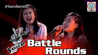 The Voice Teens Philippines Battle Round Queenie vs Patricia  Sound Of Silence [upl. by Milewski106]