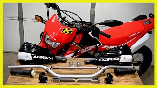 CRF250L How to Install Acerbis XFactor Handguards and Tusk T10 Handlebar [upl. by Peirsen334]