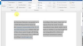 How to Split Text into 2 columns in Word [upl. by Mirilla]