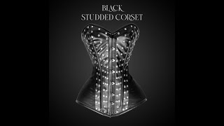 Black Studded Corset  Over Bust Corset [upl. by Witte382]