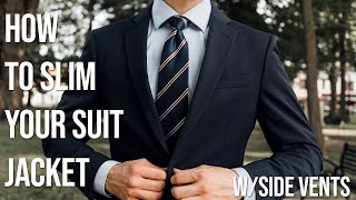 DIY Suit Coat Sliming Tutorial  No More Boxy Suit [upl. by Assillim]