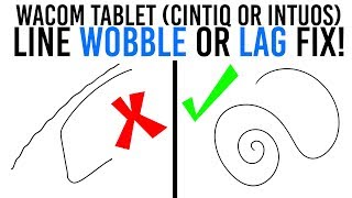 WACOM LINE LAG OR WOBBLE FIX 2018 Cintiq or Intuos [upl. by Nuhsal]