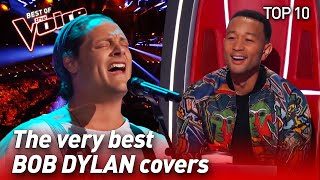 TOP 10  Wonderful BOB DYLAN Covers in The Voice [upl. by Danete703]