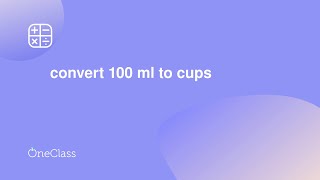 convert 100 ml to cups [upl. by Nodababus]