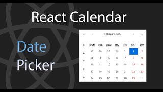 Ultimate Calendar  Date Picker  React Tutorial [upl. by Craw39]