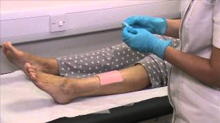 ALLEVYN Non Adhesive application to the leg [upl. by Aaberg]