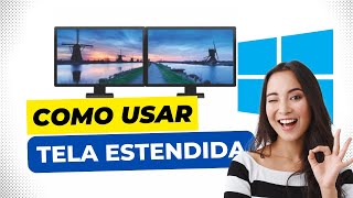 COMO DUPLICAR OU ESTENDER A TELA DO PC COM SEGUNDO MONITOR [upl. by Ennire]