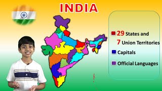 States of INDIA How to Learn  States amp Union Territories  Capitals amp Languages  Geography [upl. by Aisila]