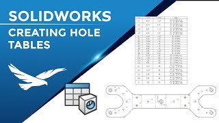 SOLIDWORKS Hole Table Overview [upl. by Anawt]