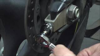 How to use a crows foot wrench adapter Demo done on Yamaha R6 chain adjuster nut [upl. by Zilevi]