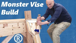 Make a big leg vise from pine [upl. by Korella]