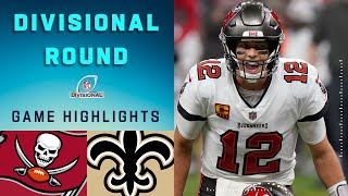 Buccaneers vs Saints Divisional Round Highlights  NFL 2020 Playoffs [upl. by Afrikah]