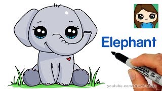 How to Draw an Elephant Easy [upl. by Aihsar593]