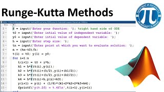 RungeKutta Methods to solve ODEs with MATLAB code [upl. by Kunin221]