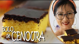 BOLO DE CENOURA FOFINHO COM COBERTURA SEQUINHA DE CHOCOLATE  DIKA DA NAKA [upl. by Noyart]