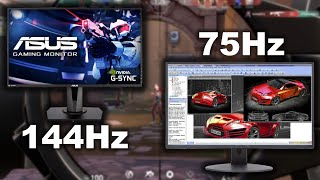 75Hz vs 144Hz Gaming Monitor Worth the Extra Frames [upl. by Arabeila]