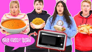 ONLY USING A MICROWAVE TO COOK FOR 24 HOURS CHALLENGE [upl. by Yeldua]