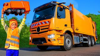 The Kids Play with Real Garbage Truck [upl. by Ardnos]