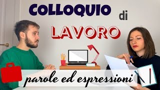 Dialogo COLLOQUIO di LAVORO  Espressioni e Parole Italiano Commerciale  Business Italian 🤓 [upl. by Riatsala]