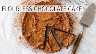 FLOURLESS CHOCOLATE CAKE  easy glutenfree paleo and keto friendly [upl. by Romine]