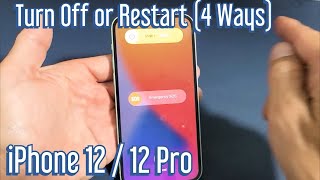 iPhone 12 How to Turn Off or Restart 4 Ways [upl. by Eenel]