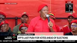 EFF CIC Julius Malema rally keynote speech [upl. by Dressler854]