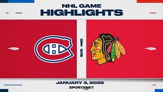 NHL Highlights  Canadiens vs Blackhawks  January 3 2025 [upl. by Ikim493]