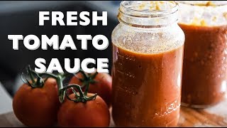 EASY Vegan Pasta Sauce Recipe  How to make FRESH TOMATO SAUCE [upl. by Granese]