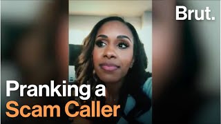 News Anchor Outsmarts Scam Caller in a Viral Video [upl. by Nneb]