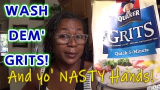 Cooking Grits  Wash Yo Grits  Breakfast Time [upl. by Nobie]