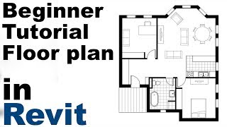 Revit Beginner Tutorial  Floor plan part 1 [upl. by Sid191]