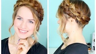 How to Easy Crown Braid [upl. by Eardnoed]