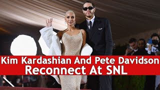 Pete Davidson And Kim Kardashian Reconnect At SNL  DRM Entertainment [upl. by Ecilef239]