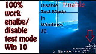 how to enable or disable test mode on window 10 [upl. by Berky]