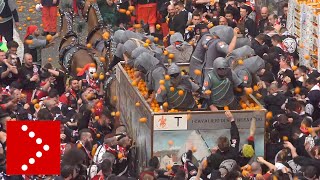 Ivrea Carnevale 2019 la battaglia delle arance [upl. by Lleda737]