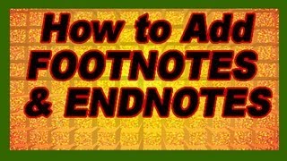 MS Word How to Add References Citations Footnotes Endnotes CrossReferences Tutorial [upl. by Nida775]