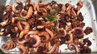 Fried Octopus  Simple and Easy Octopus Dish [upl. by Guthry]