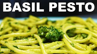 Basil pesto alla Genovese  knife or mortar amp pestle method [upl. by Nelson8]