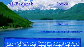 Al Baqarah  Mohammed Siddiq AlMinshawi [upl. by Ecnarrot]