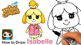 How to Draw Isabelle the Dog  Animal Crossing [upl. by Auston]