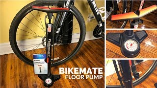 Bikemate Floor Pump with Gauge  Bicycle tire pump [upl. by Willetta]