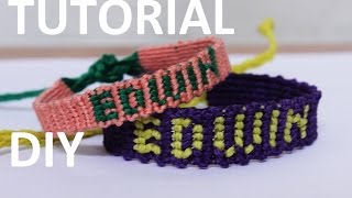 como hacer una pulsera con nombre macrame [upl. by Adnarb]