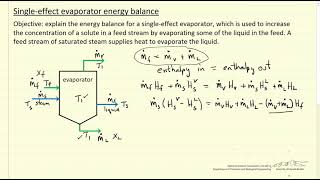 SingleEffect Evaporator Energy Balance [upl. by Anirtep]