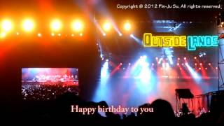 quotHappy Birthdayquot Live  Stevie Wonder with lyrics [upl. by Antonella]