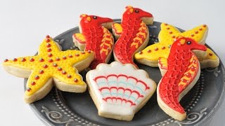 SEA HORSE STARFISH SHELL COOKIES [upl. by Epoh]