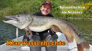 Klarwasserhechte Spinnfischen auf Hecht in klarem Wasser eines Stausees [upl. by Sayce52]