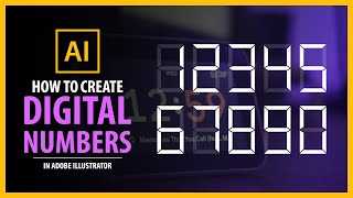 How to create DIGITAL NUMBERS in Adobe Illustrator  Vector Tutorial [upl. by Eva]