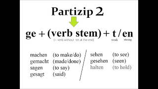 German participles Partizip 1 amp 2 [upl. by Bradwell788]